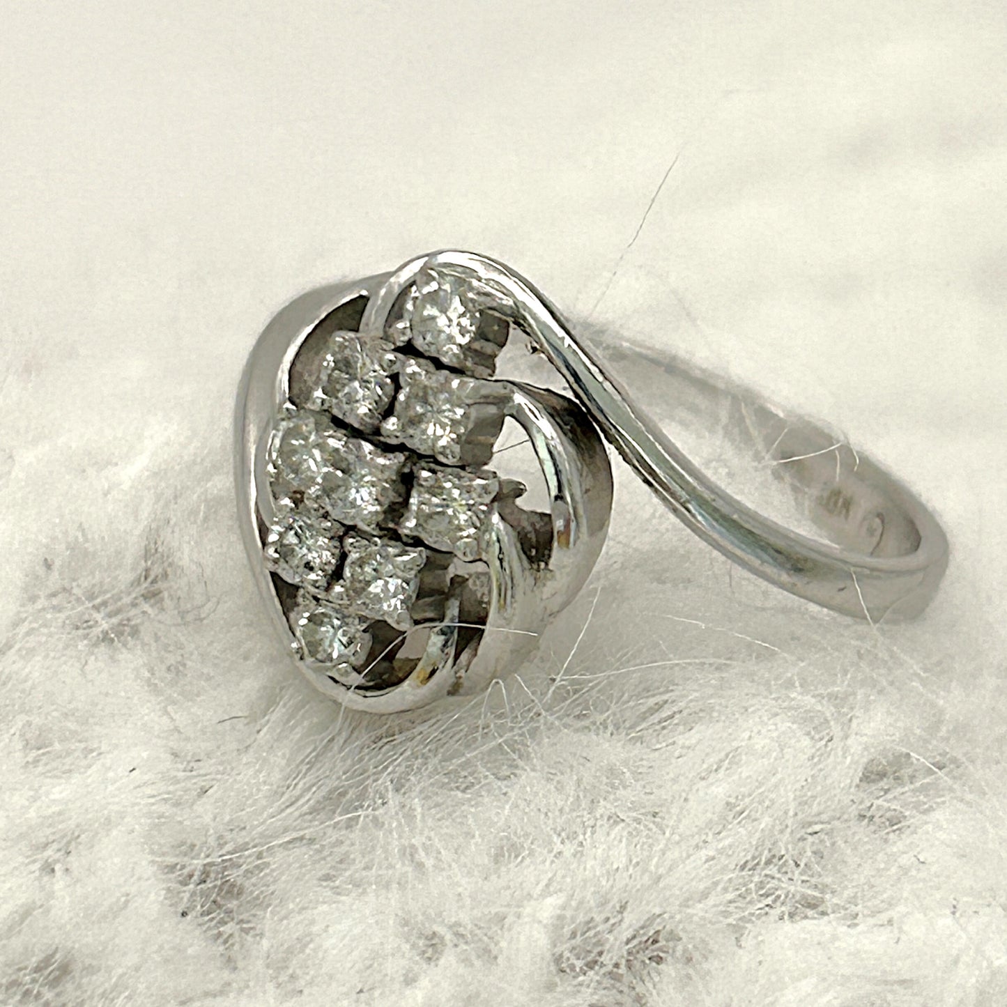 NZGD| 18ct White Gold Whitefire Elegance Ring Valuation $3,400