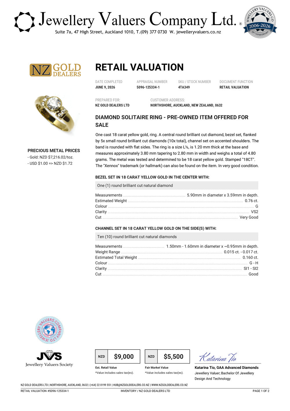 NZGD | 18ct Gold Golden Halo Majesty Ring Valuation $9,000