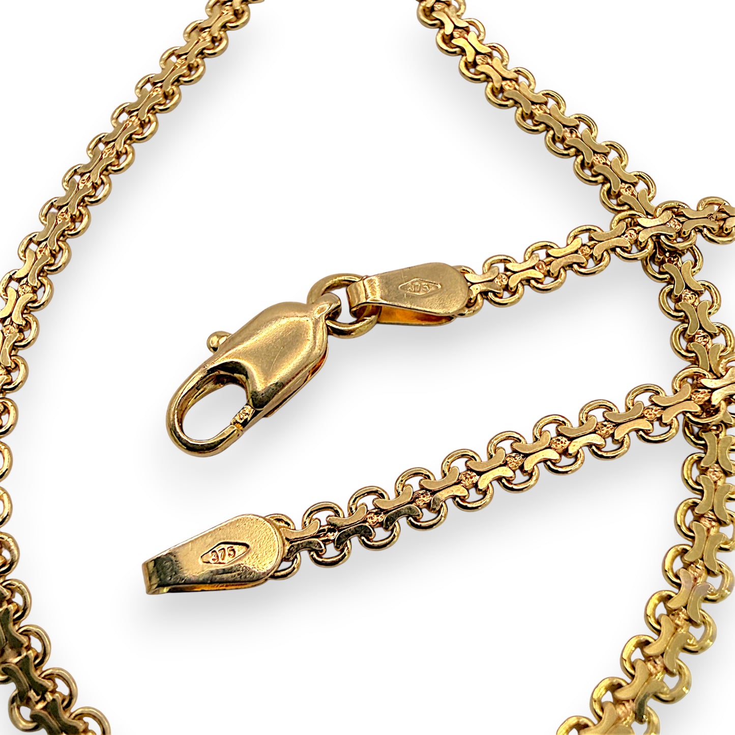 NZGD | 9ct Gold Aureum Double‑Flow Chain 42cm