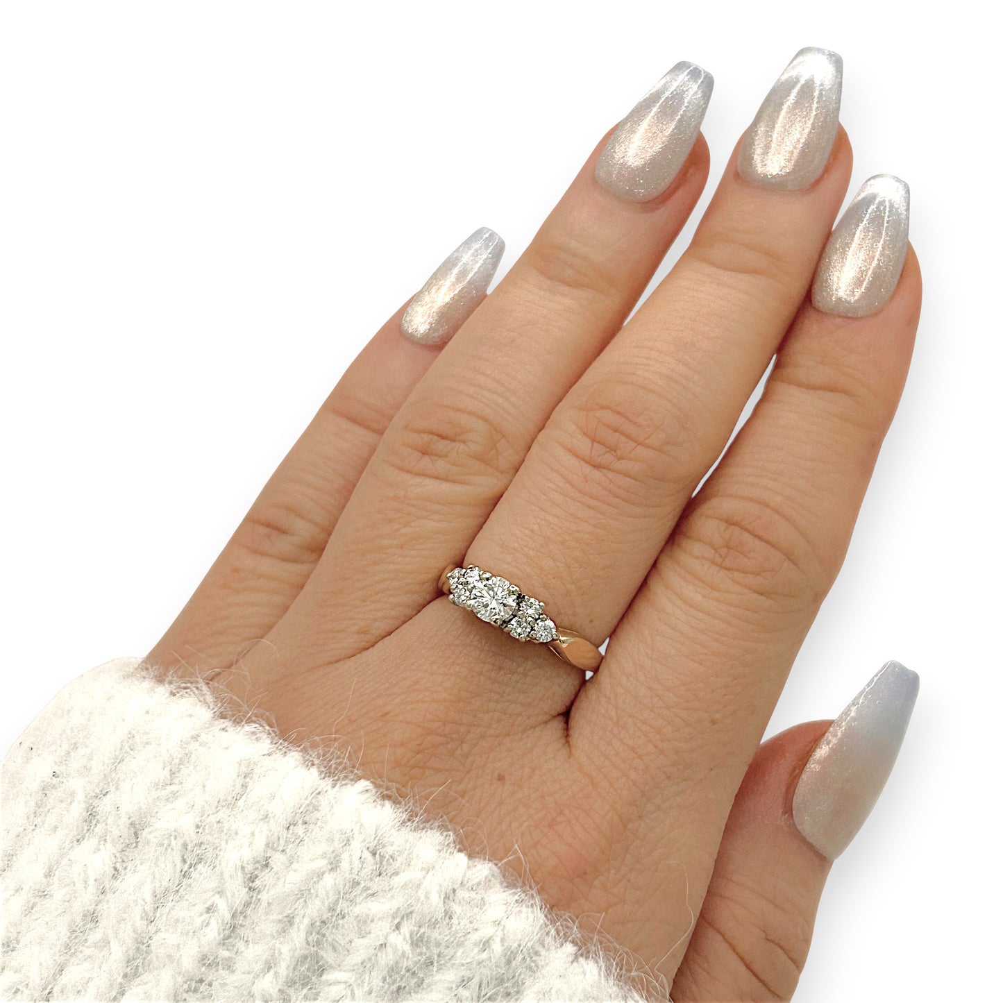 NZGD | 18ct Gold Diamond Radiance Cluster Ring Valuation $3,650