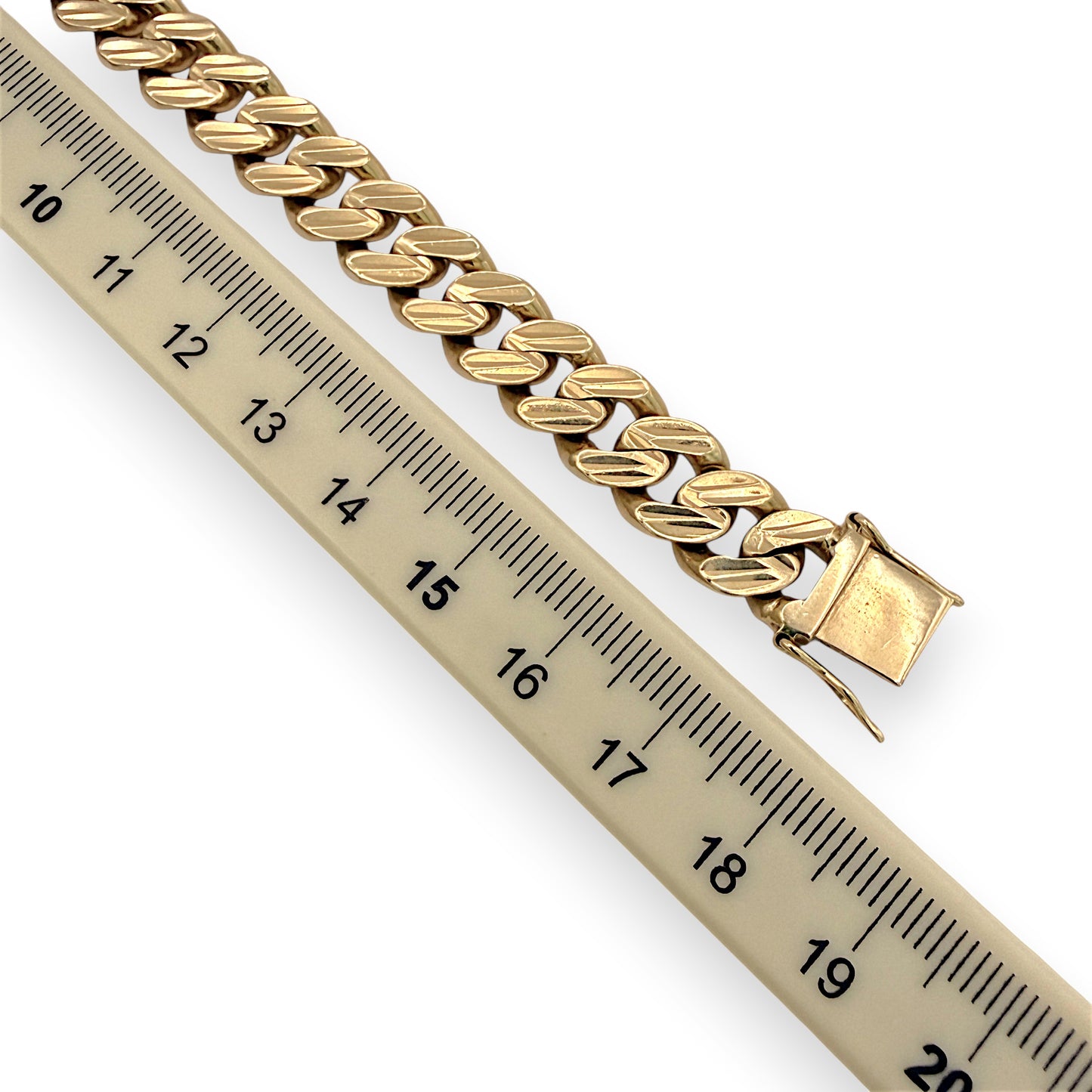 NZGD | 18ct Gold Dual Glow Sovereign Cuban Link Bracelet 18.5cm
