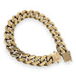 NZGD | 18ct Gold Dual Glow Sovereign Cuban Link Bracelet 18.5cm