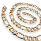 NZGD | 10ct Gold 49.64g MHJ Masterlink Figaro Chain 58cm