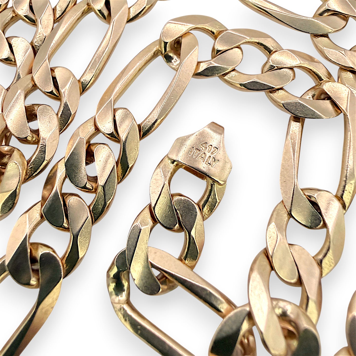 NZGD | 10ct Gold 49.64g MHJ Masterlink Figaro Chain 58cm