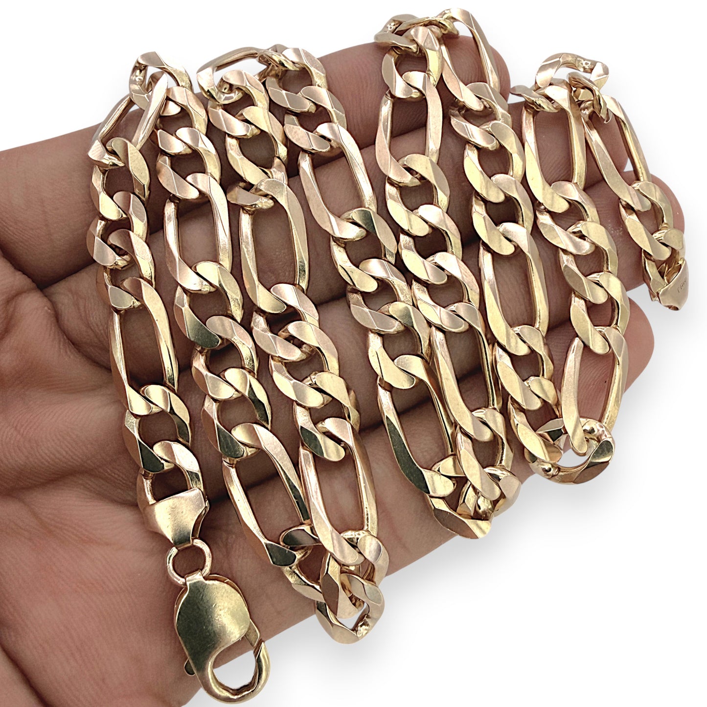 NZGD | 10ct Gold 49.64g MHJ Masterlink Figaro Chain 58cm