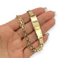 NZGD | 18ct Gold Maison Double‑Link ID Bar Bracelet 21.5cm