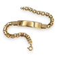 NZGD | 18ct Gold Maison Double‑Link ID Bar Bracelet 21.5cm