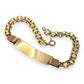 NZGD | 18ct Gold Maison Double‑Link ID Bar Bracelet 21.5cm