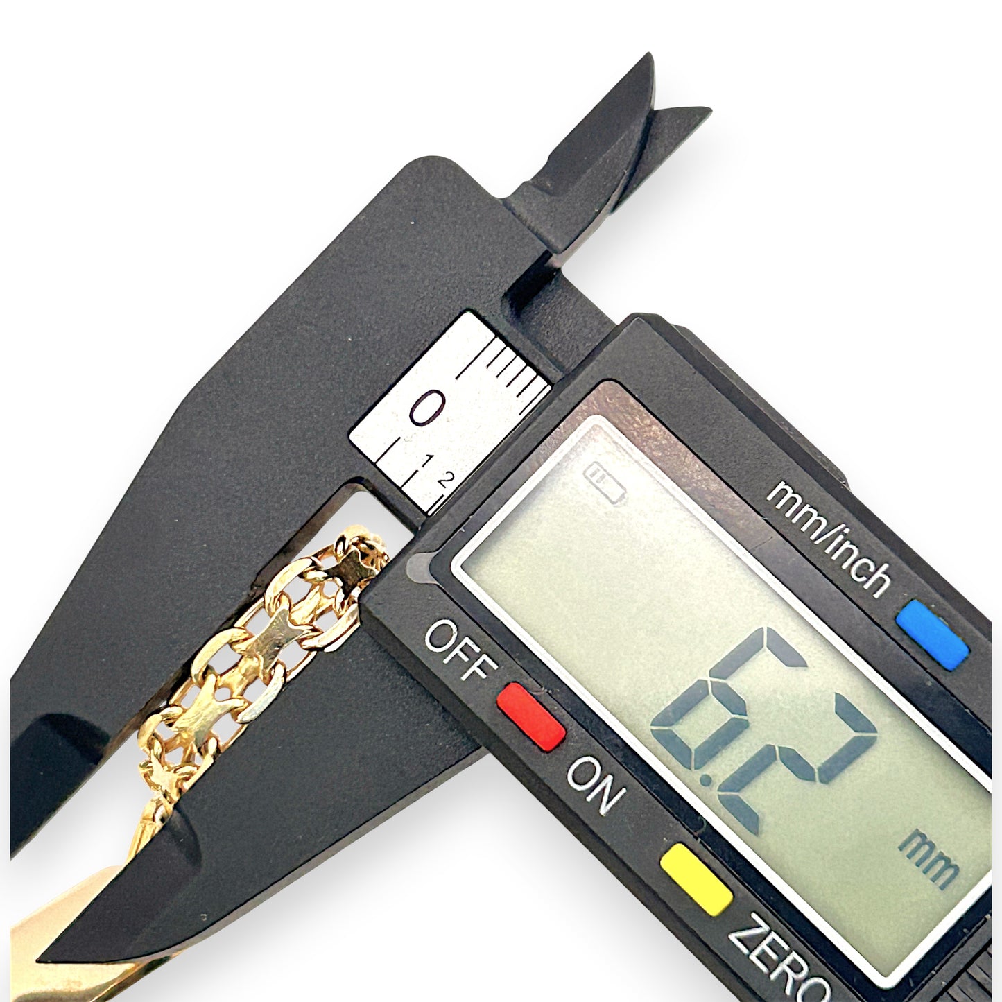 NZGD | 18ct Gold Maison Double‑Link ID Bar Bracelet 21.5cm