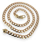 NZGD | 9ct Gold Refined Round‑Edge Curb Chain 56cm