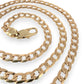 NZGD | 9ct Gold Refined Round‑Edge Curb Chain 56cm