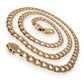 NZGD | 9ct Gold Refined Round‑Edge Curb Chain 56cm