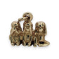 NZGD | 9ct Gold Three Wise Monkeys Charm Pendant 14.5mm