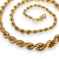 NZGD | 9ct Gold Golden Cascade Rope Chain 46cm