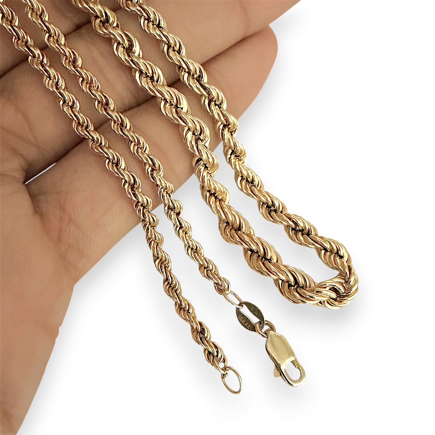 NZGD | 9ct Gold Golden Cascade Rope Chain 46cm