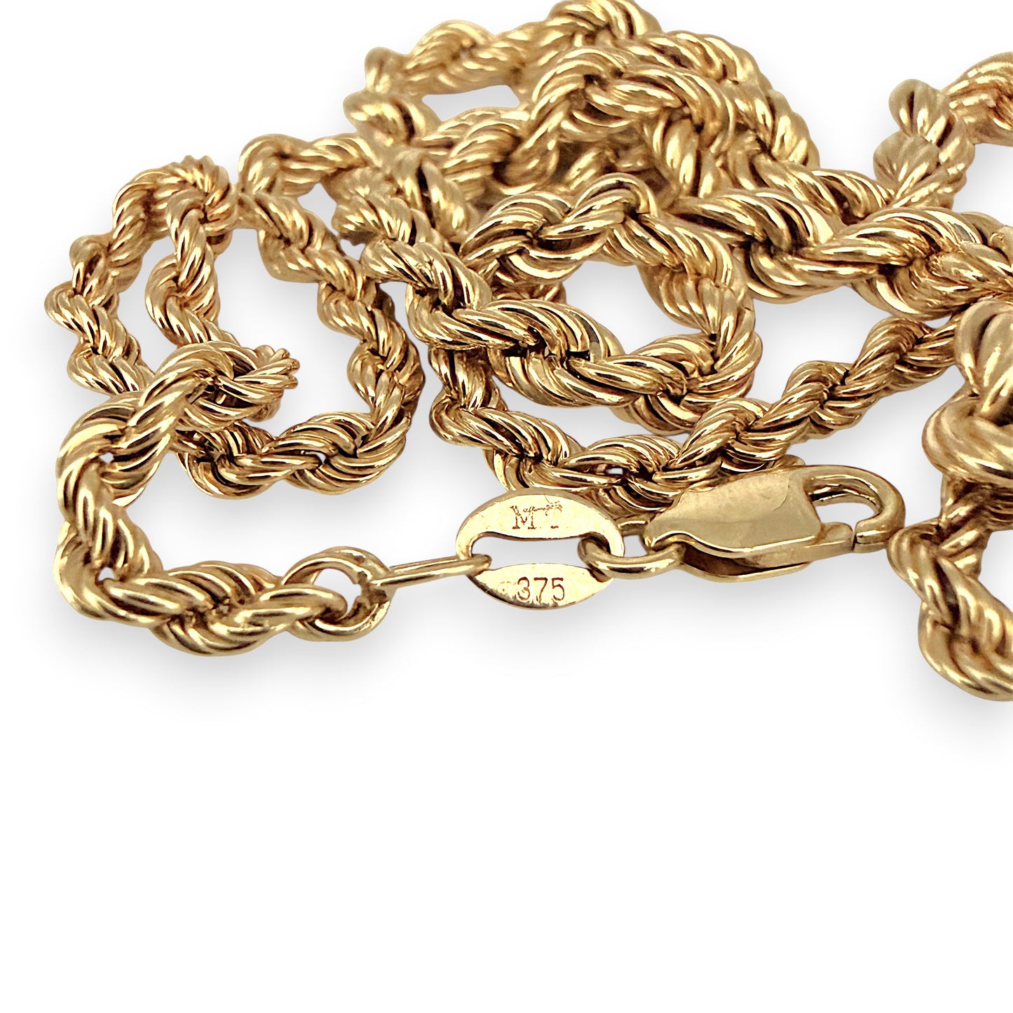 NZGD | 9ct Gold Golden Cascade Rope Chain 46cm