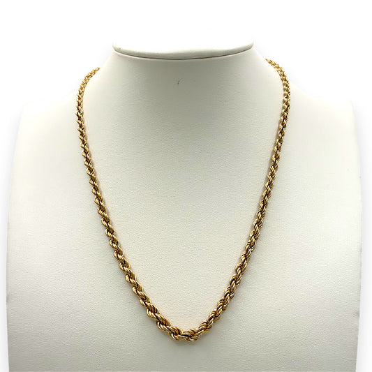 NZGD | 9ct Gold Golden Cascade Rope Chain 46cm