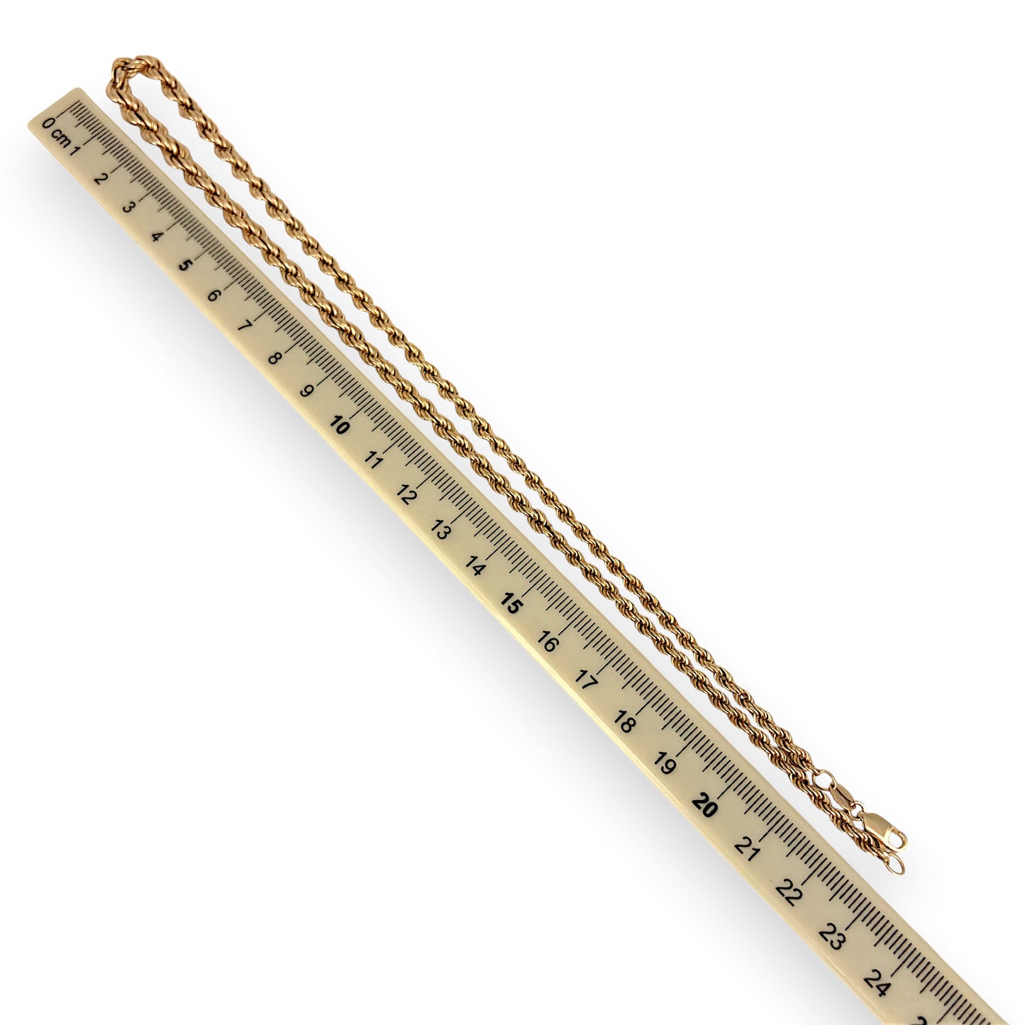 NZGD | 9ct Gold Golden Cascade Rope Chain 46cm