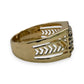 NZGD | 14kt Gold Diamond Chevron‑Side Cluster Ring Size S