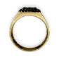 NZGD | 14kt Gold Diamond Chevron‑Side Cluster Ring Size S