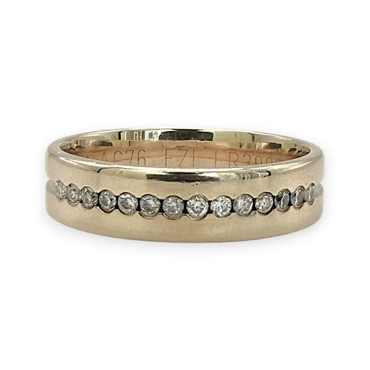 NZGD | 9ct Gold Brilliant Diamond Eternity Band Ring Size W
