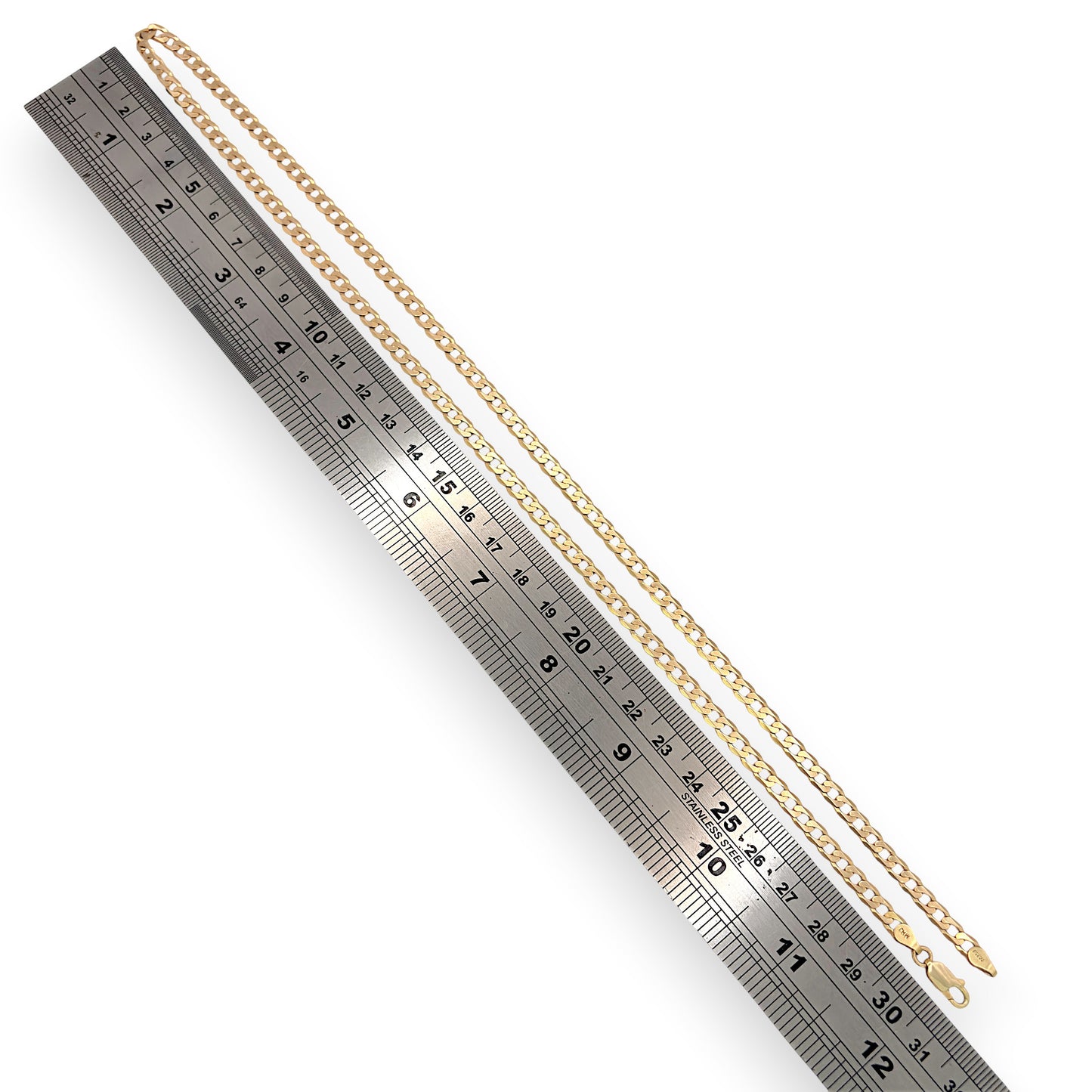 NZGD | 10ct Gold MICHAEL HILL Crestline Curb Chain 62cm