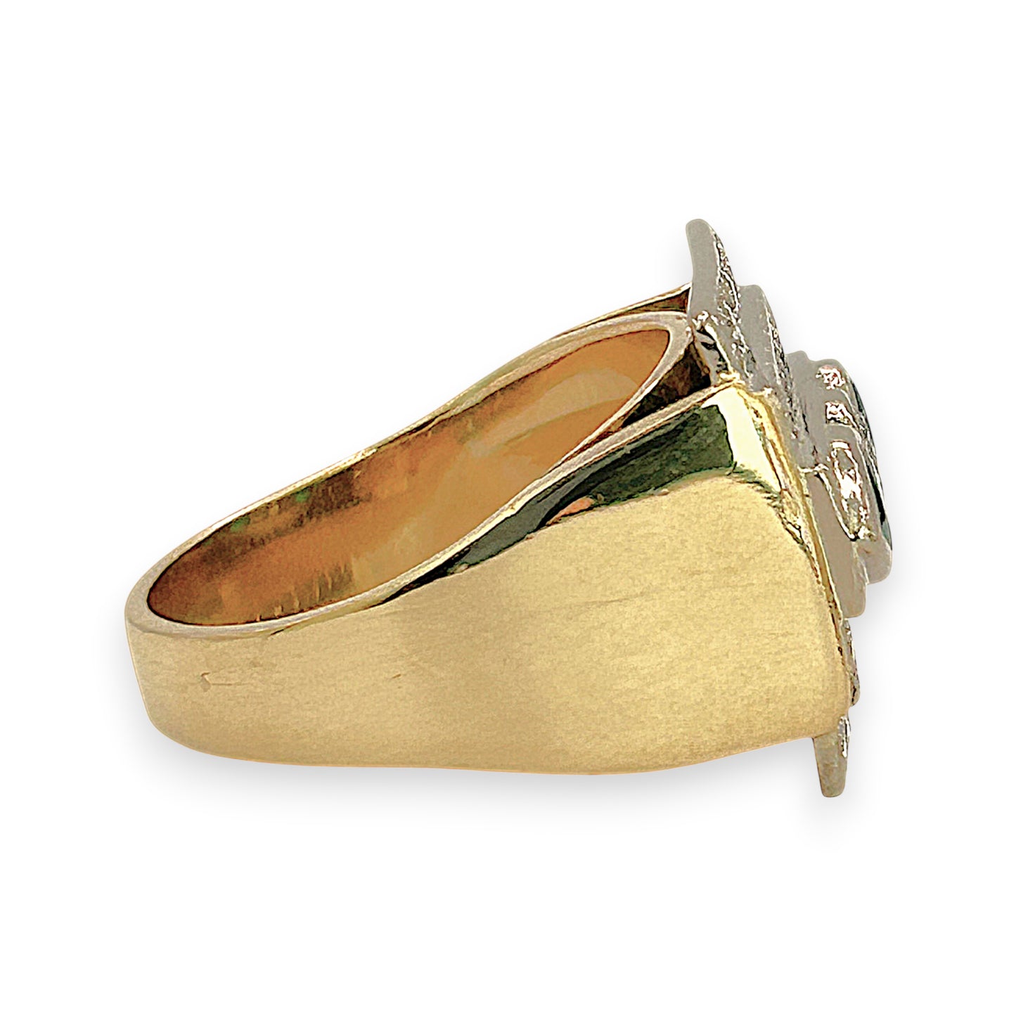 NZGD | 18ct Gold Greenline Radiant Statement Ring Size N