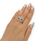 NZGD | 18ct Gold Greenline Radiant Statement Ring Size N