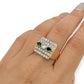 NZGD | 18ct Gold Greenline Radiant Statement Ring Size N