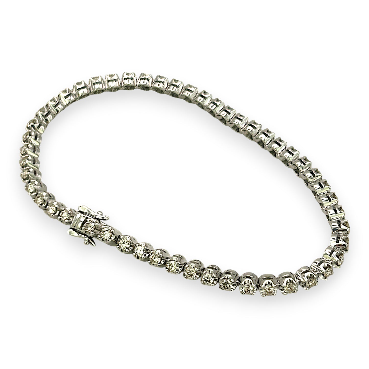 BRAND NEW | 9ct White Gold Diamond Éclat Tennis Bracelet Valuation $7,000