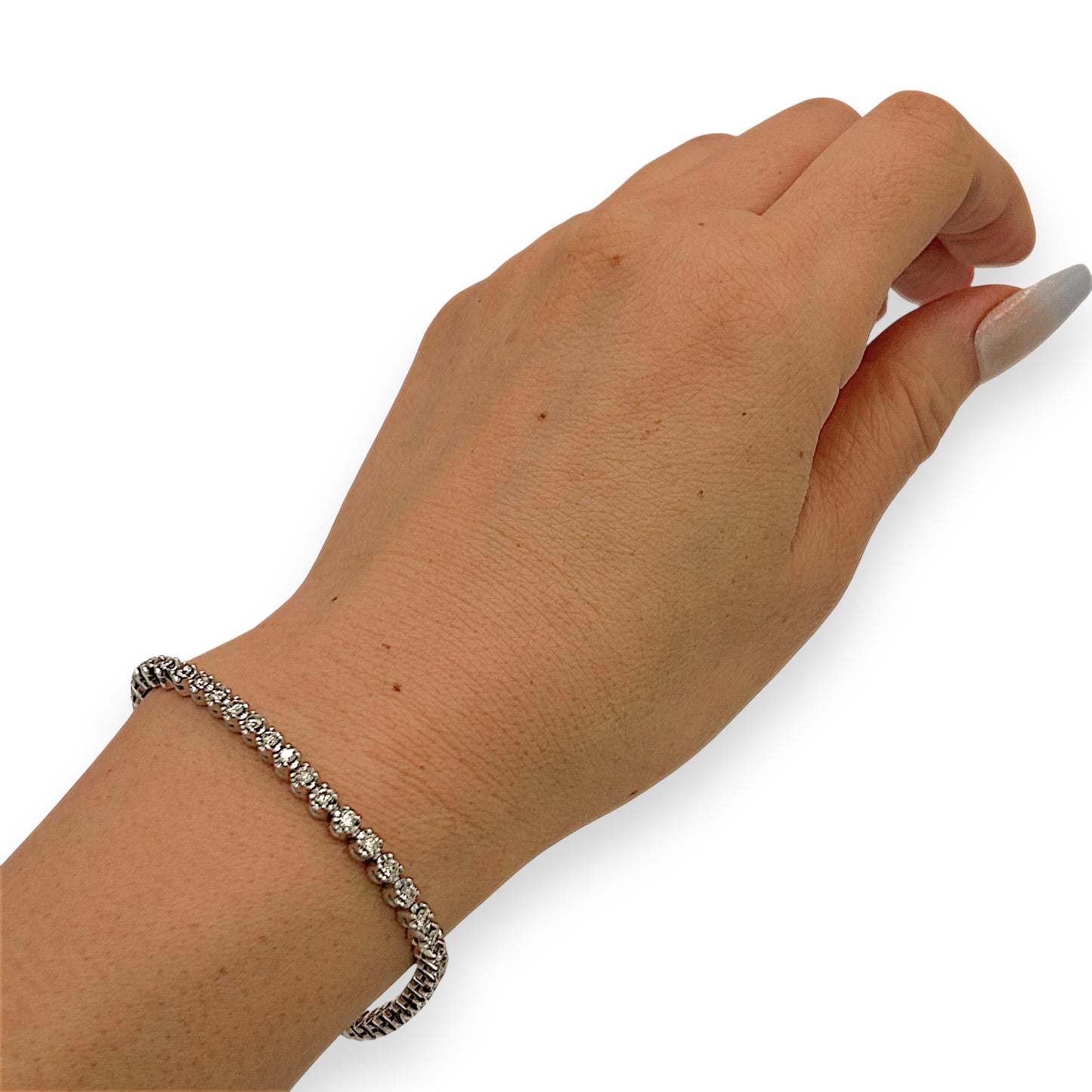 BRAND NEW | 9ct White Gold Diamond Éclat Tennis Bracelet Valuation $7,000