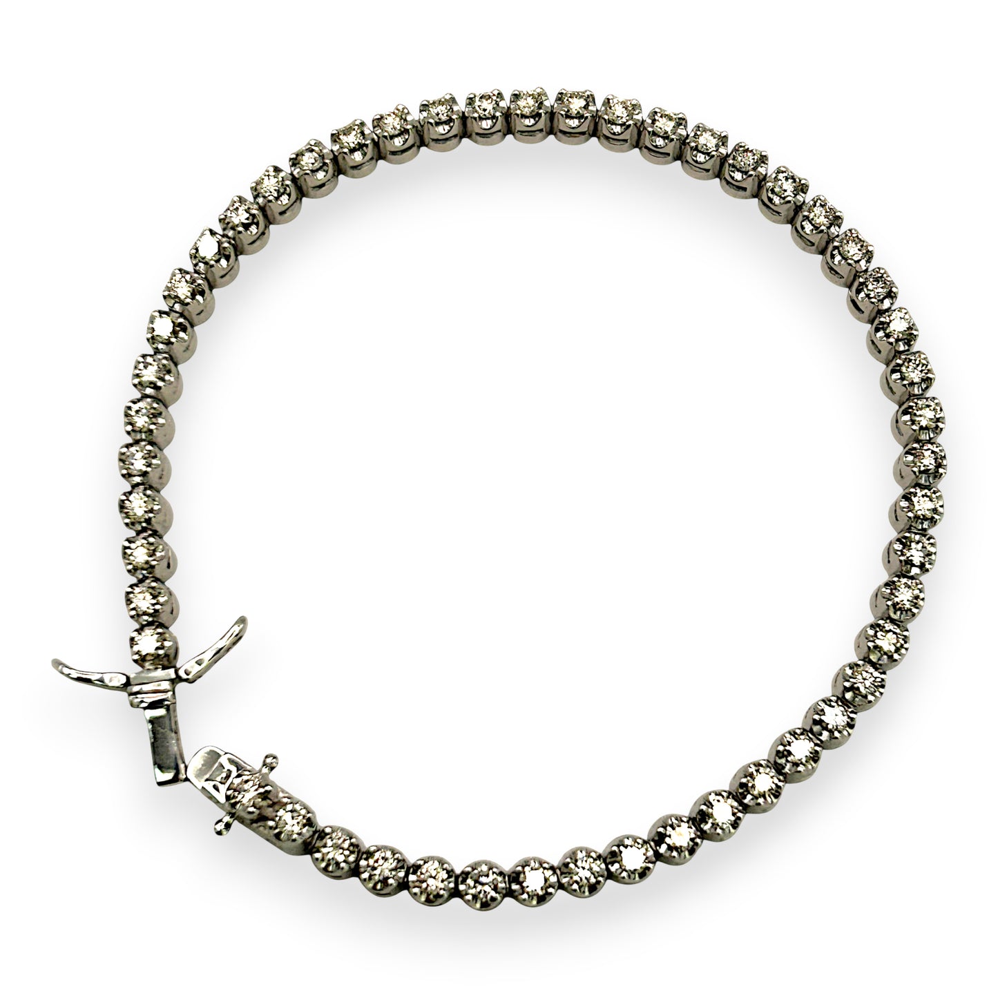 BRAND NEW | 9ct White Gold Diamond Éclat Tennis Bracelet Valuation $7,000
