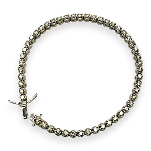 BRAND NEW | 9ct White Gold Diamond Éclat Tennis Bracelet Valuation $7,000