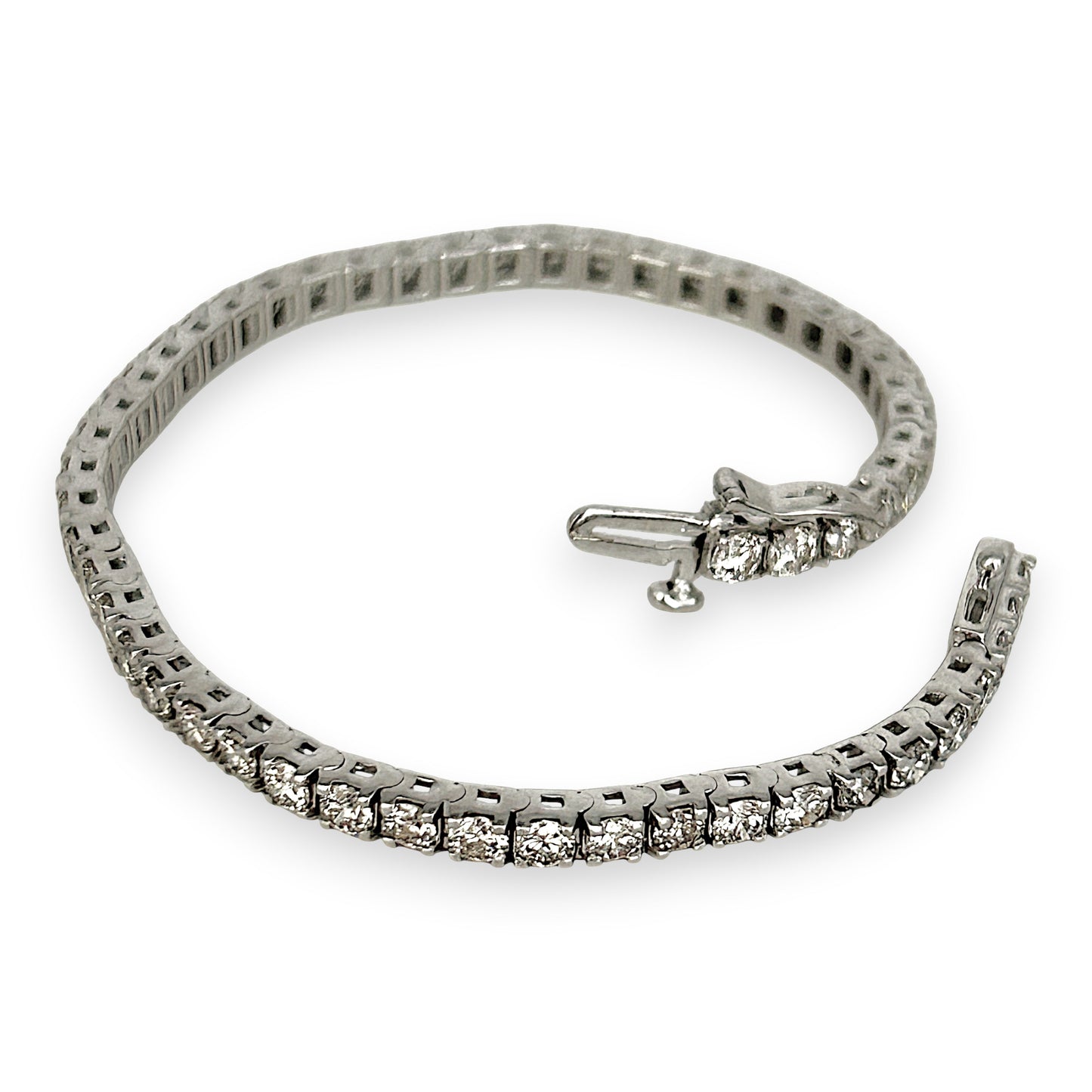 NZGD | 10ct W/Gold MICHEAL HILL Glacier Line Tennis Bracelet TDW 5.00ct.