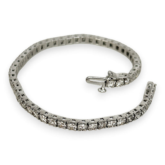 NZGD | 10ct W/Gold MICHEAL HILL Glacier Line Tennis Bracelet TDW 5.00ct.