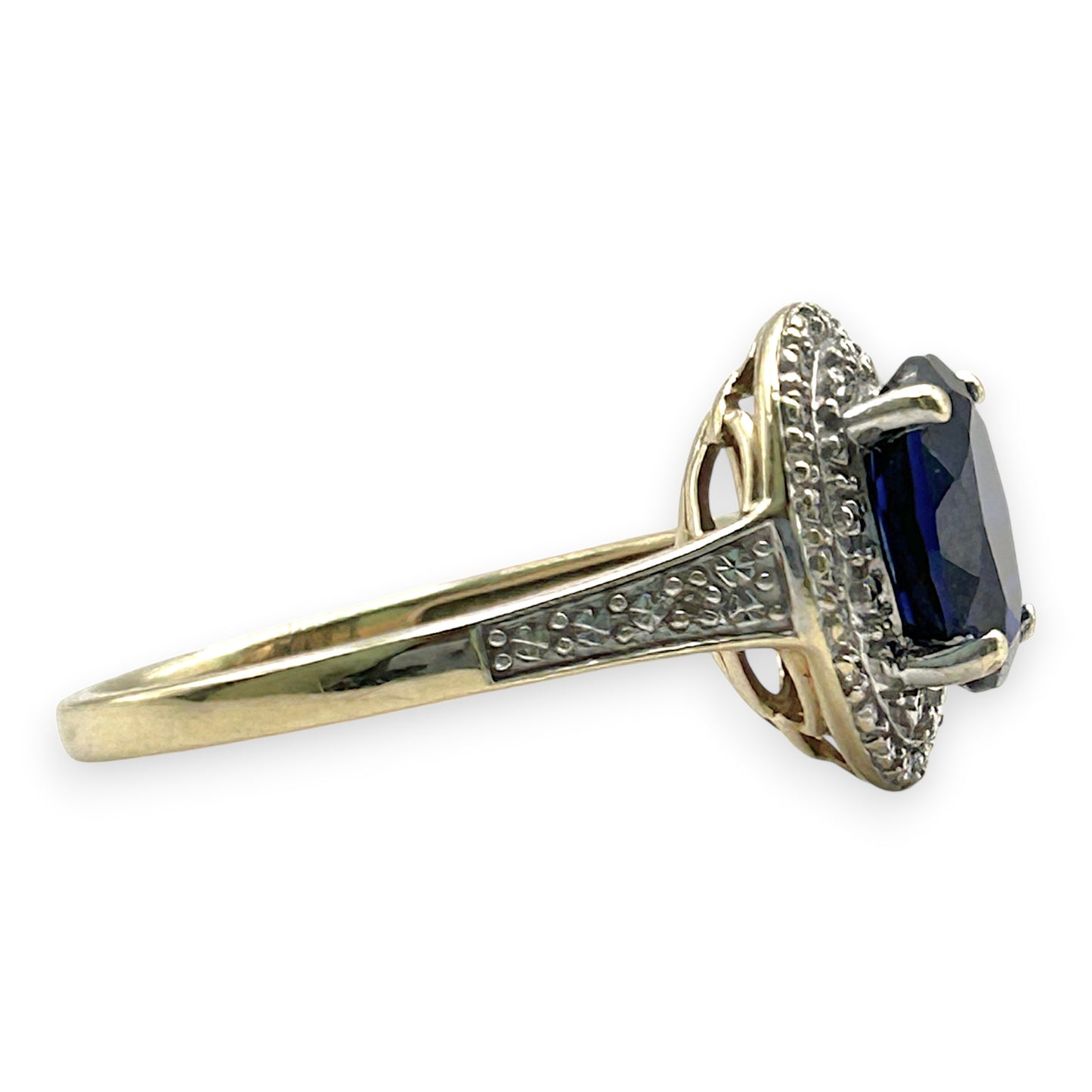 NZGD | 10ct Gold MICHAEL HILL Blue Aurora Ring Valuation $1,200