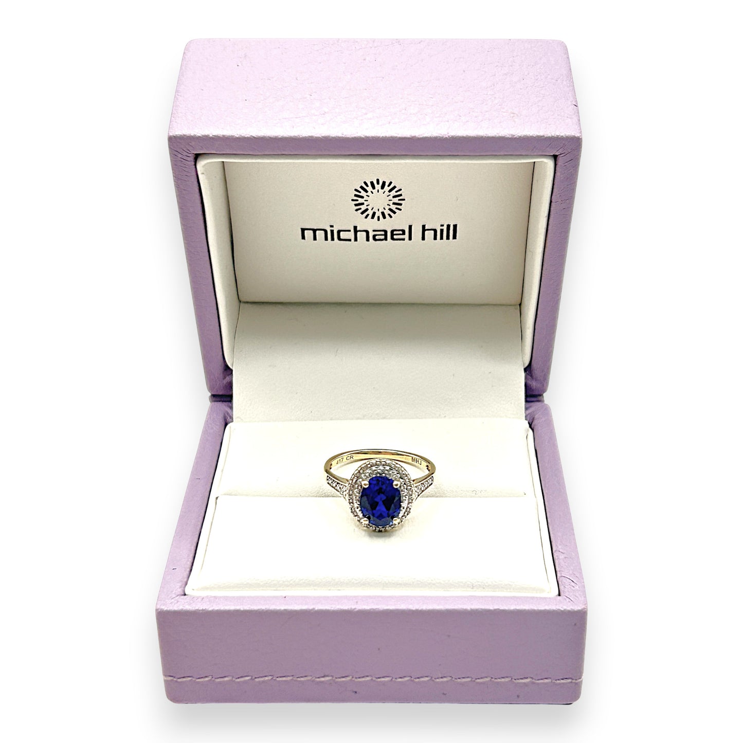 NZGD | 10ct Gold MICHAEL HILL Blue Aurora Ring Valuation $1,200