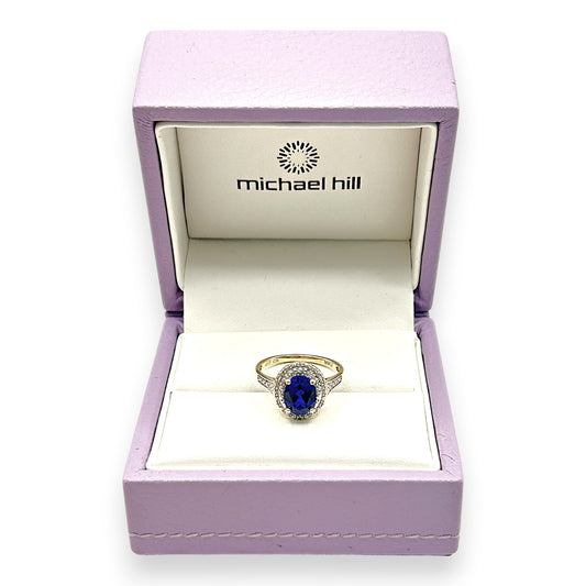 NZGD | 10ct Gold MICHAEL HILL Blue Aurora Ring Valuation $1,200