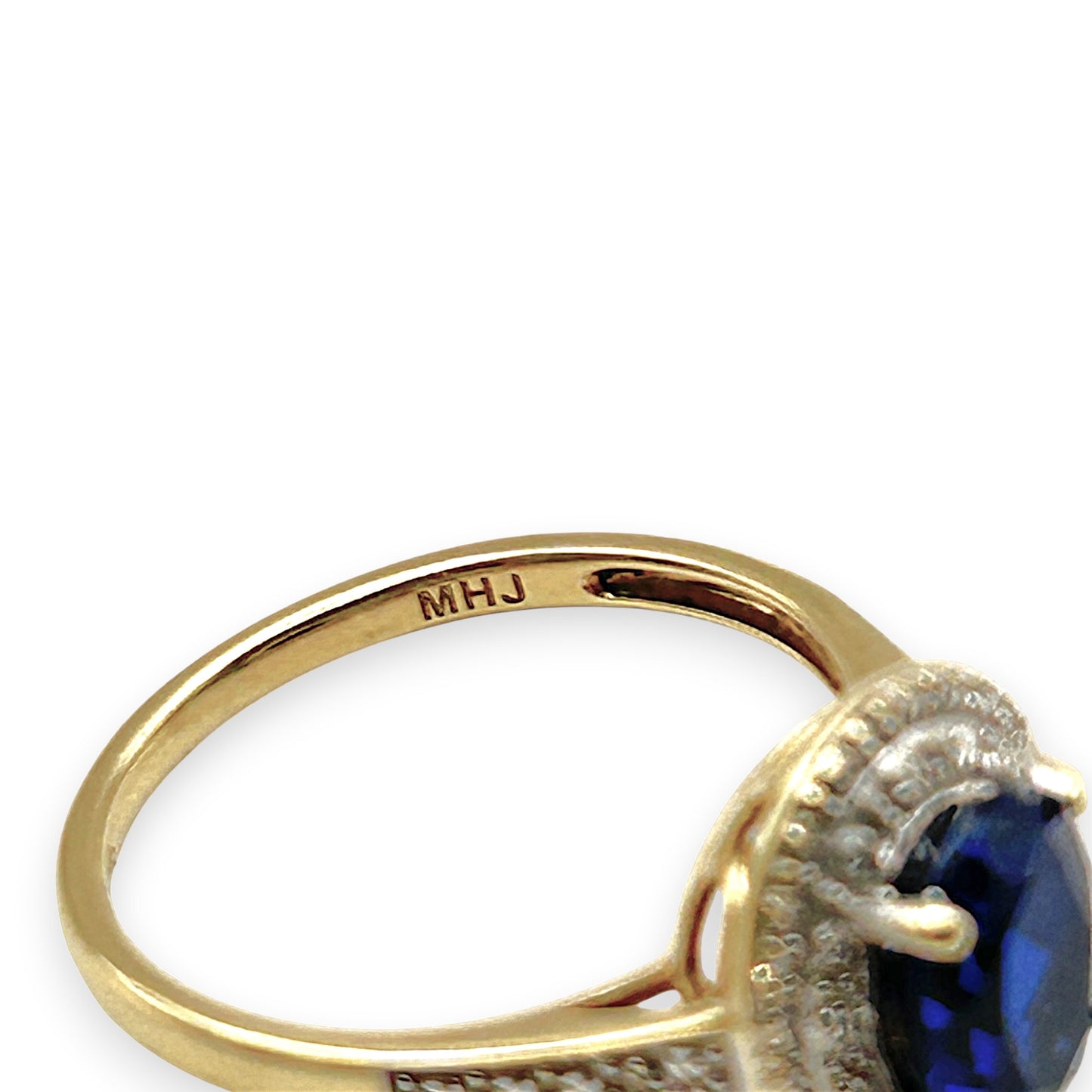 NZGD | 10ct Gold MICHAEL HILL Blue Aurora Ring Valuation $1,200