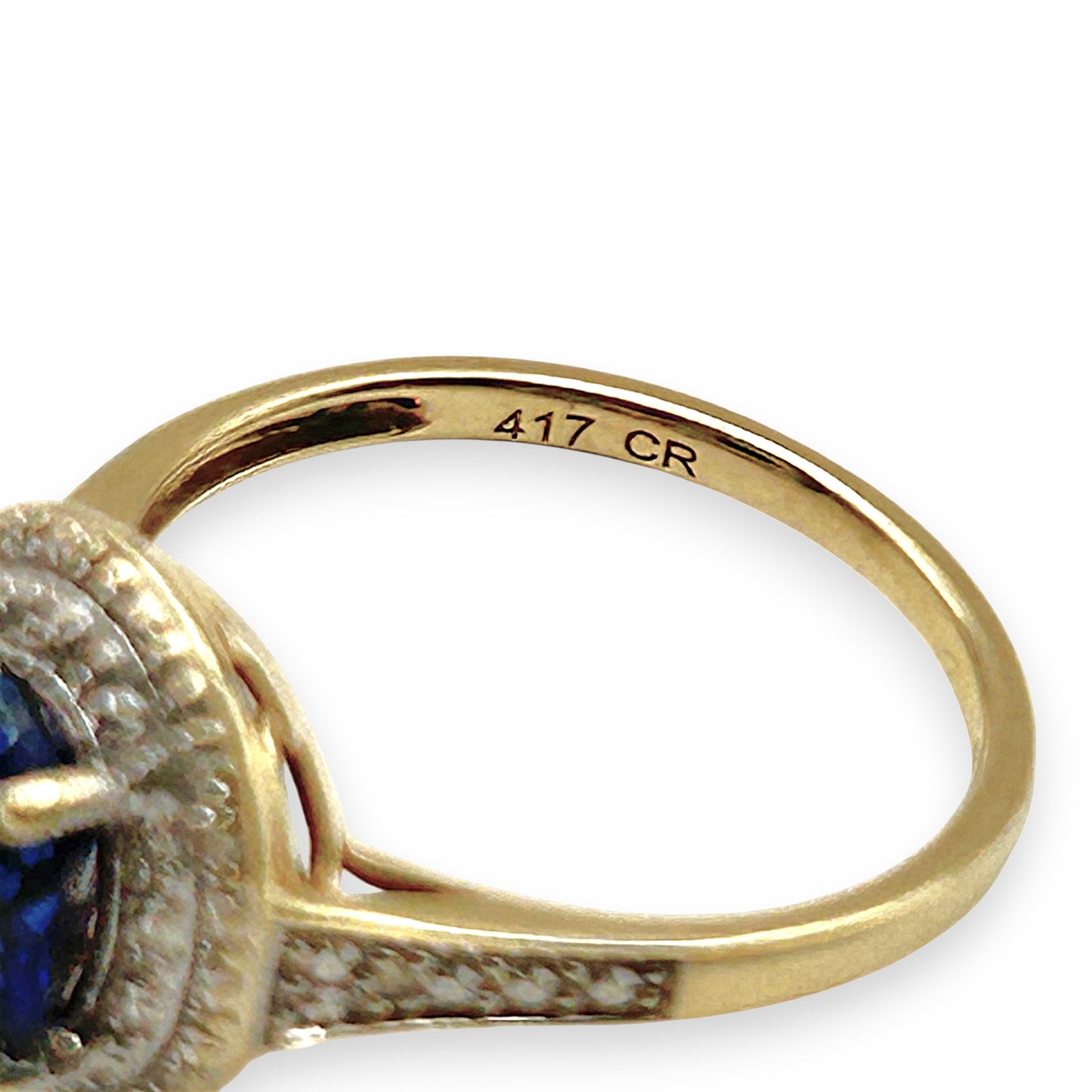 NZGD | 10ct Gold MICHAEL HILL Blue Aurora Ring Valuation $1,200