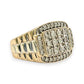 NZGD | 10ct Y/W Gold  Imperial Two‑Tone Diamond Signet Ring Valuation $5,000