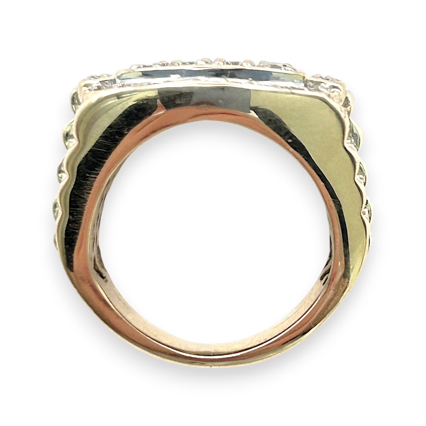 NZGD | 10ct Y/W Gold  Imperial Two‑Tone Diamond Signet Ring Valuation $5,000