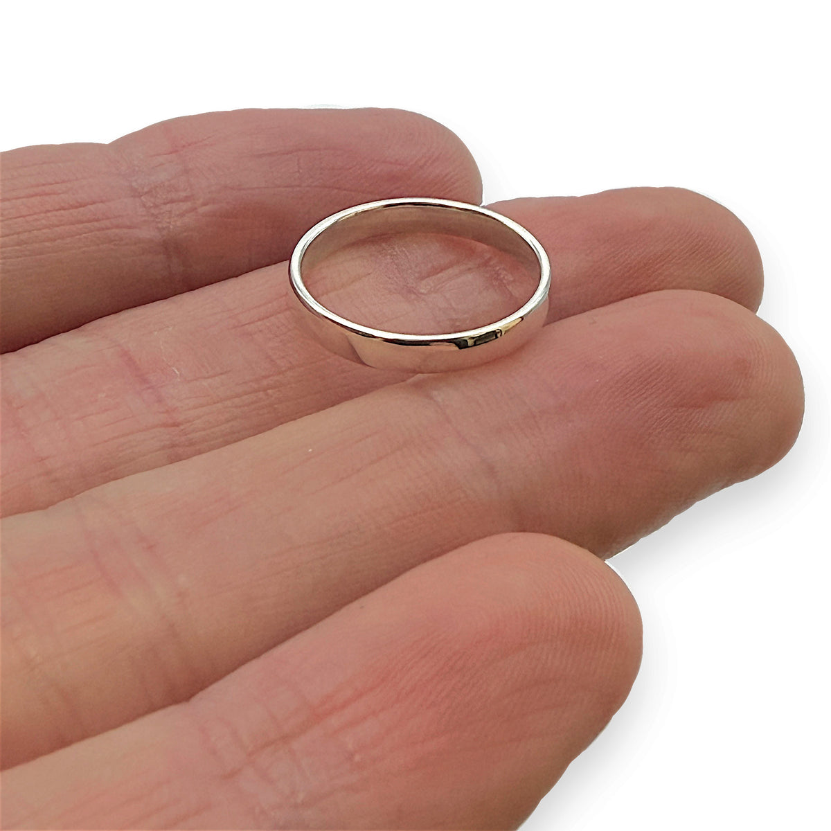 NZGD | 9ct White Gold una Court Band Ring Size M