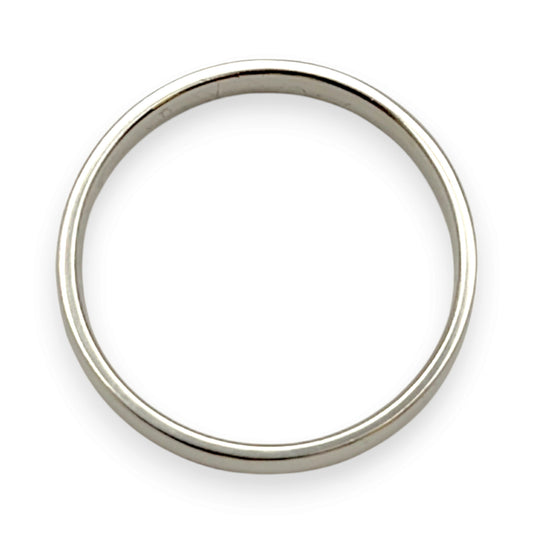 NZGD | 9ct White Gold una Court Band Ring Size M