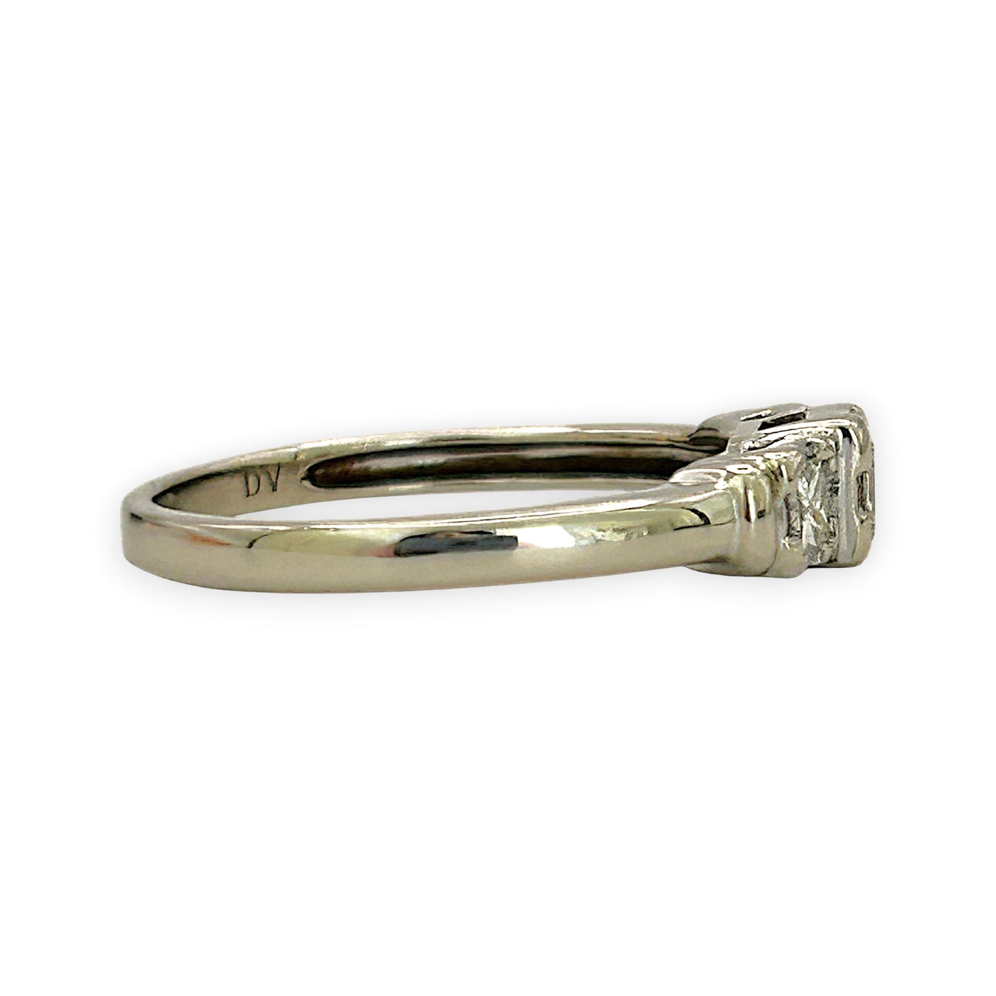 NZGD | 18ct White Gold Princess Trio Diamond Ring Valuation $3,350