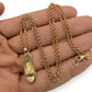NZGD | 9ct Gold Vintage Ruby Slipper Pendant Necklace 48cm