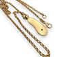 NZGD | 9ct Gold Vintage Ruby Slipper Pendant Necklace 48cm