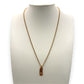 NZGD | 9ct Gold Vintage Ruby Slipper Pendant Necklace 48cm