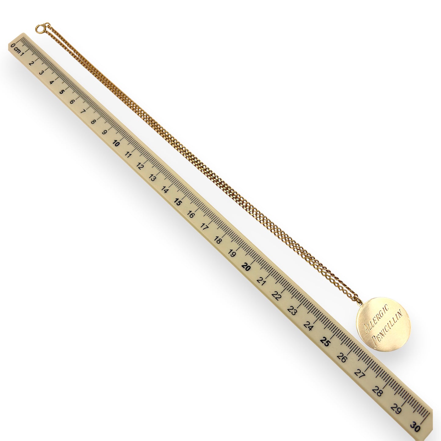 NZGD | 9ct Gold Penicillin Allergy Pendant Necklace 50cm