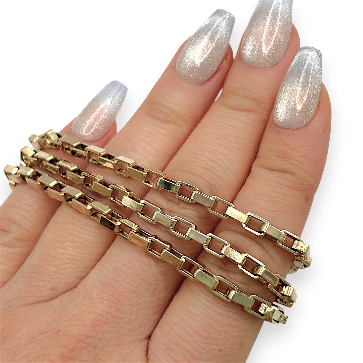 BRAND NEW | 18ct Gold Imperial Box‑Bold Chain 49cm